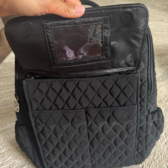 Vera Bradley black Diamond Quilted Microfiber Backpack - Picture 9 of 15